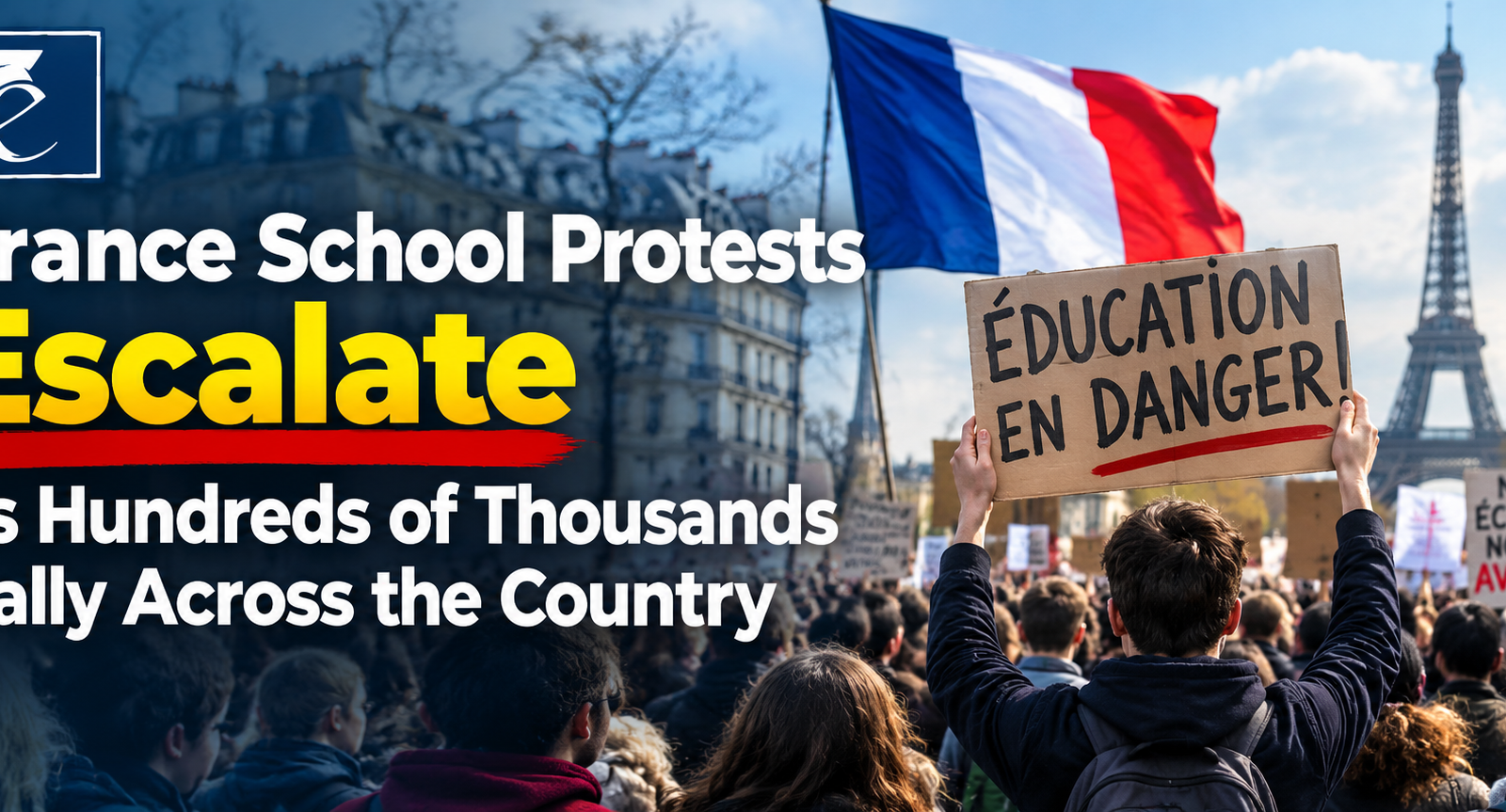 France School Protests Escalate as Hundreds of Thousands Rally Across the Country